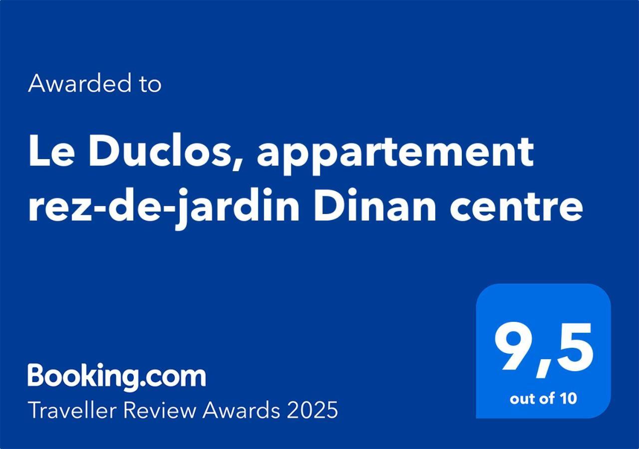 Le Duclos, Appartement Rez-De-Jardin Dinan Centre Екстериор снимка